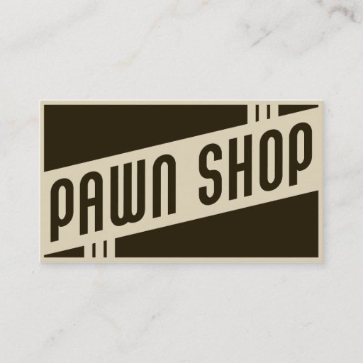 Customizable retro pawn shop business cards