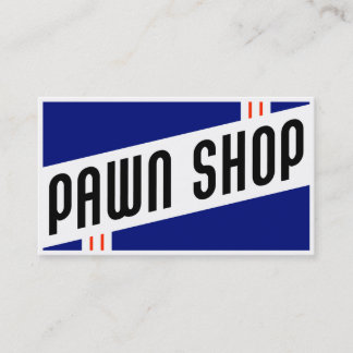 retro pawn shop business card