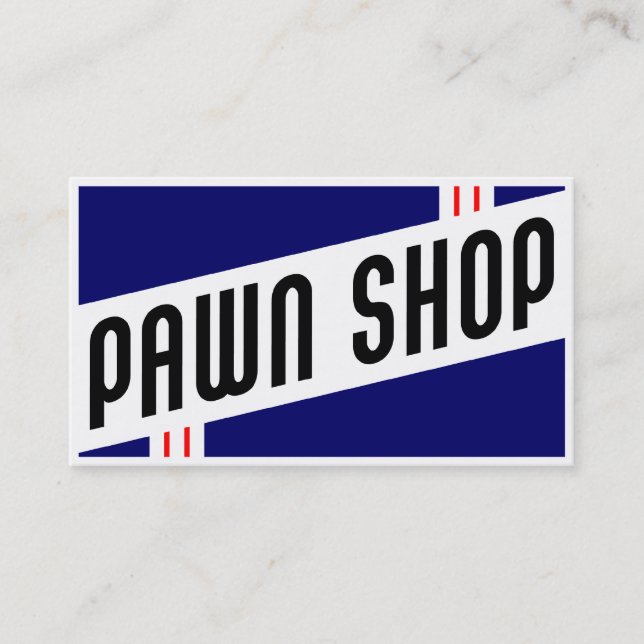 retro pawn shop business card (Front)