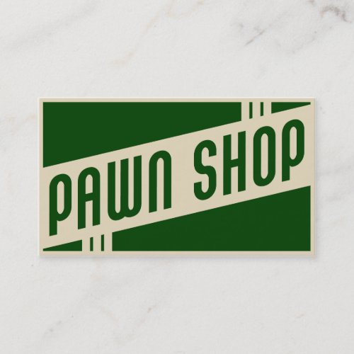 retro pawn shop business card
