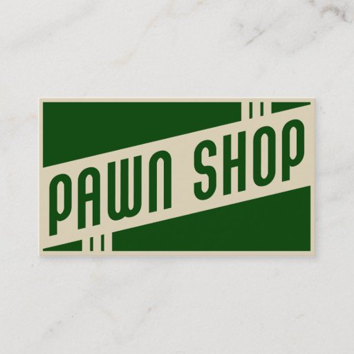 Customizable retro pawn shop business card templates