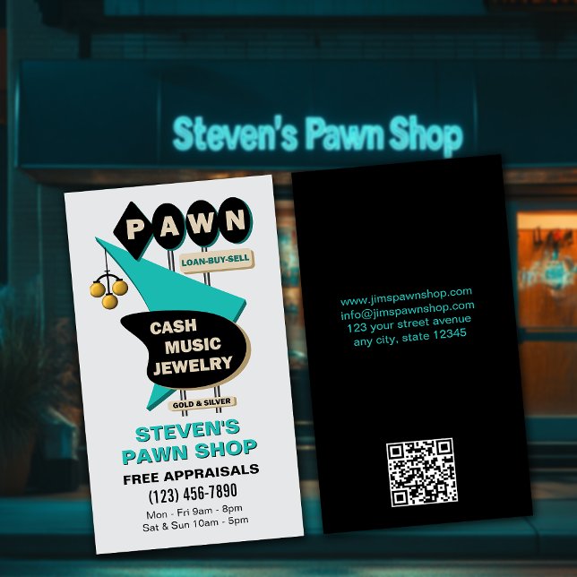Retro Pawn Shop Business Card (Creator Uploaded)