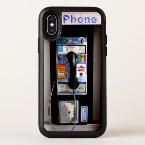 Retro Pay Phone Funny Photo OtterBox iPhone X Case