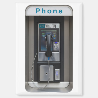 Retro Payphone Design, Vintage Telephone Booth Art Magnet