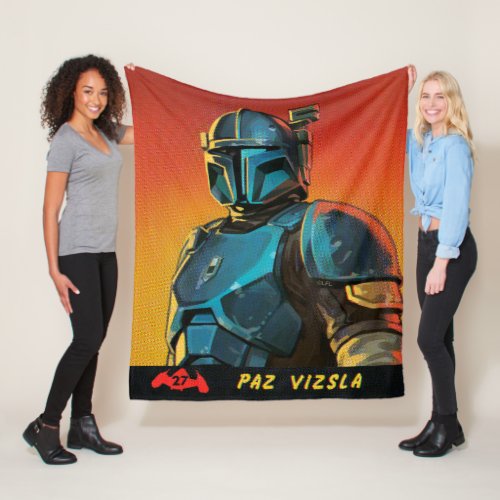 Retro Paz Vizsla Illustrated Art Fleece Blanket