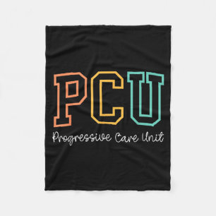 Retro Pcu Progressive Care Unit Rn Nurse Nursing W Fleece Blanket