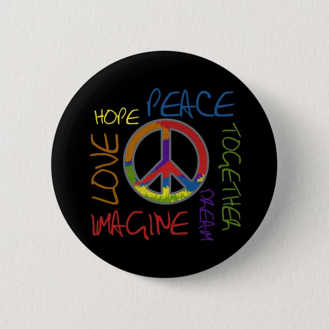 Retro Peace Button (Front)