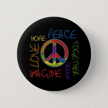 Retro Peace Button by oldrockerdude at Zazzle