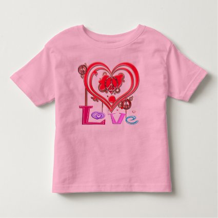 Retro Peace & Love Toddler T-shirt