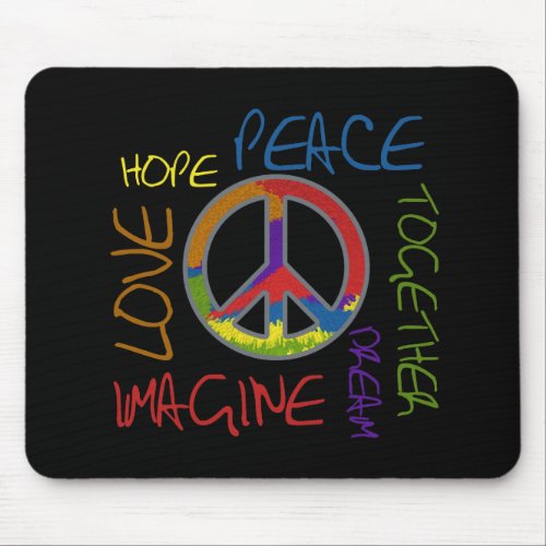 Retro Peace Mouse Pad