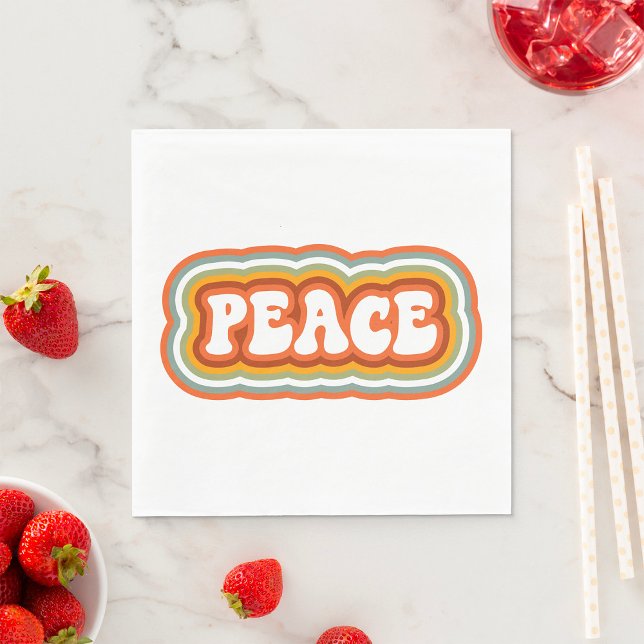 Retro Peace Napkins (Creator Uploaded)