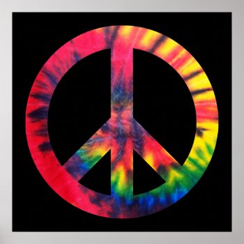 Retro Peace Poster by peacegifts at Zazzle