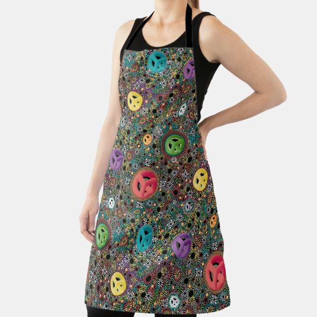 Retro Peace Sign Apron (Insitu)