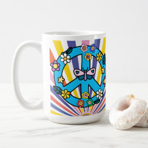 Retro Peace Sign Coffee Mug
