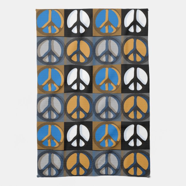 Retro Peace Sign Towel (Vertical)