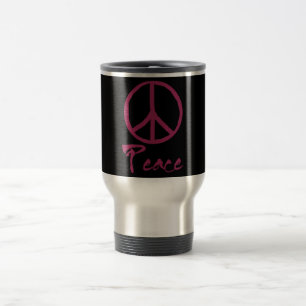 Retro Peace Sign Travel Mug