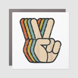 Retro Peace Sign V Fingers Vintage 60s 70s 80s Coo