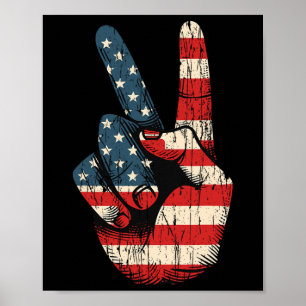 Retro Peace Sign Vintage 60's 70's Hippie 