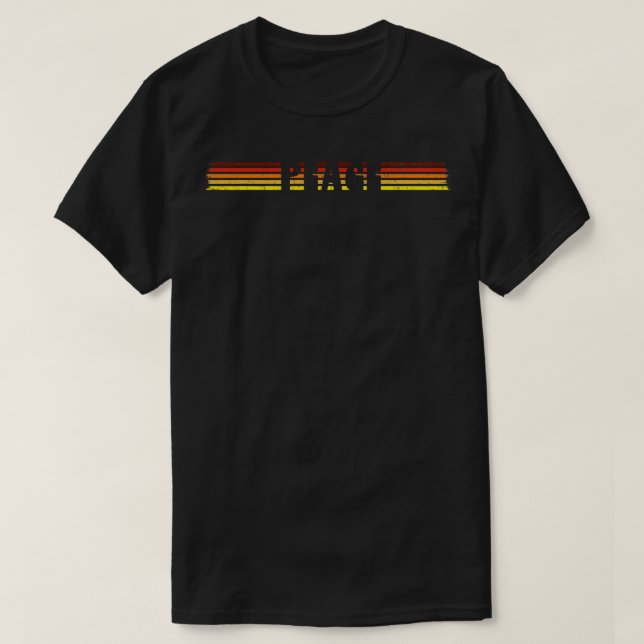 Retro Peace Stripes Sunset Cutout T-Shirt (Design Front)