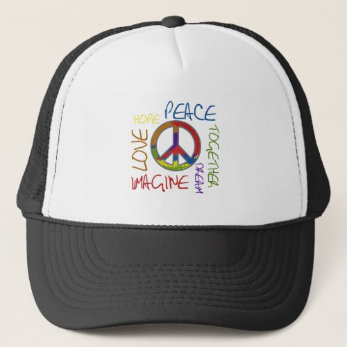 Retro Peace Trucker Hat