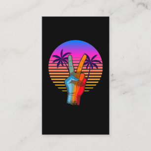Retro Peace Vaporwave Hawaii 70s 80s Business Card