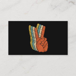 Retro Peace Vintage 60's 70's Hippie Business Card