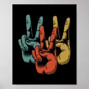 Peace Love Rockabilly' Poster, picture, metal print, paint by BestPrints