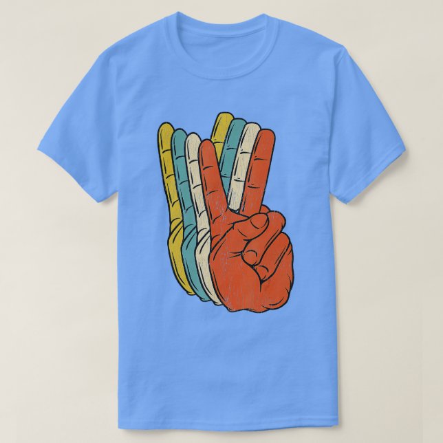 Retro Peace Vintage Shirt 60s 70s Hippie Gift (Design Front)