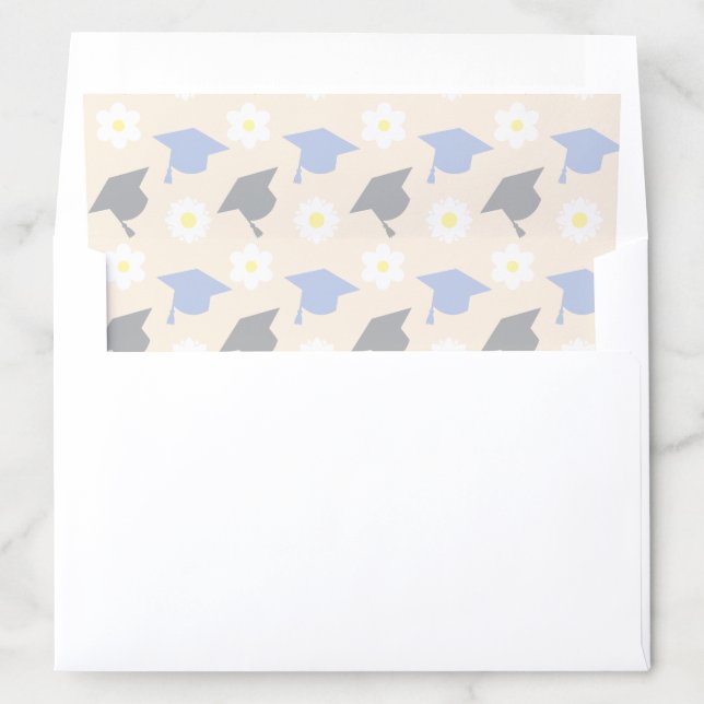 Retro Peach Graduation Envelope Liner (In Envelope)