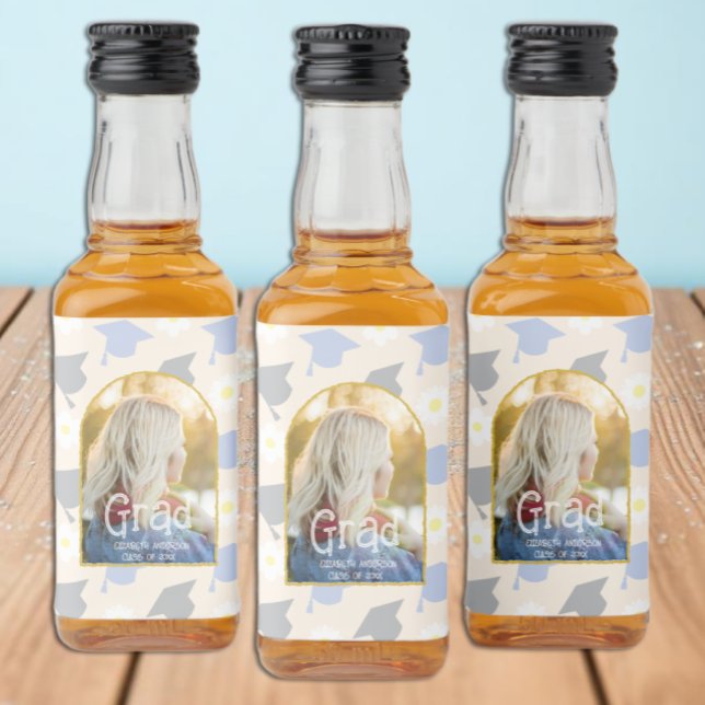 Retro Peach Graduation Liquor Bottle Label (Creator Uploaded)