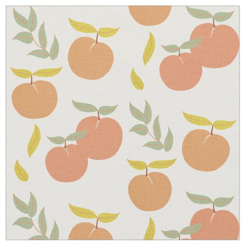 Retro Peach  Leaf Pattern Fabric
