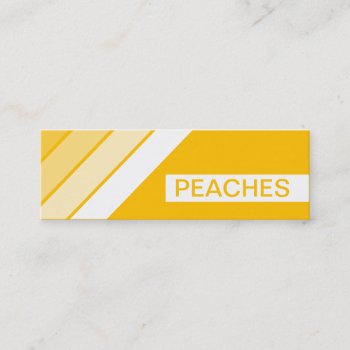 Retro Peaches Mini Business Card by asyrum at Zazzle
