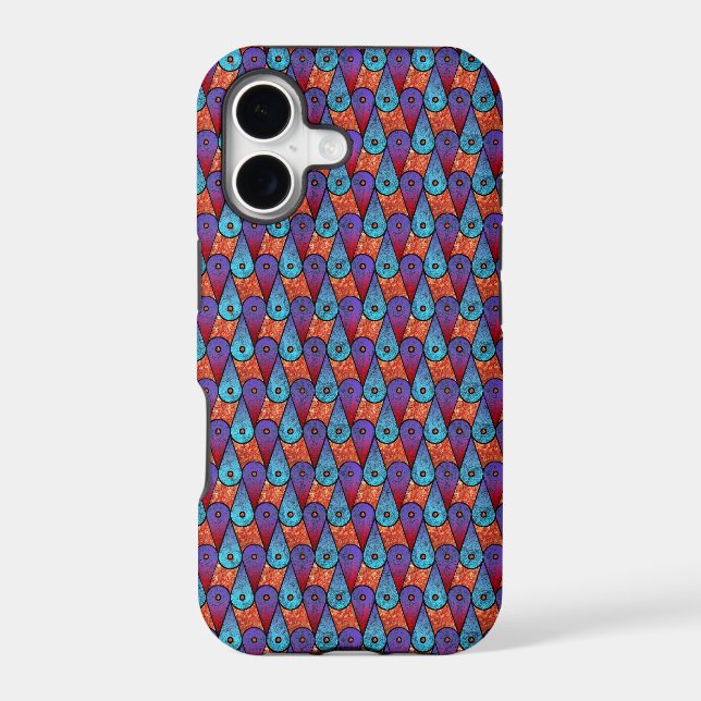 Retro Peacock Feathers Iphone Case (Back)