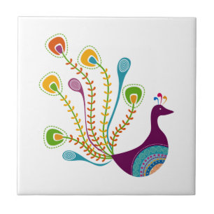 Retro Peacock Tile