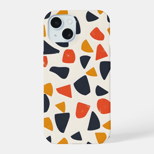 Retro Pebble Mosaic Iphone Case (Back)