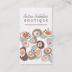 Retro Pebbles Lava Shapes Beach Pattern Groovy Fun Business Card