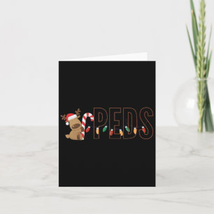 Retro Pediatrics Christmas Lights Reindeer Peds Nu Card