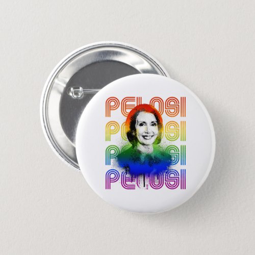 Retro Pelosi Pride Button
