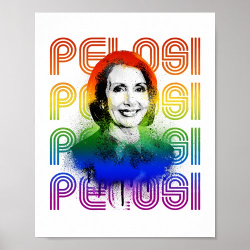 Retro Pelosi Pride Poster