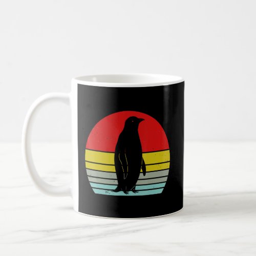 Retro Penguin Vintage Penguin Silhouette Bird Anim Coffee Mug