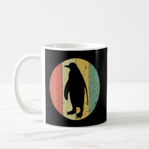 Retro Penguin Vintage Penguin Silhouette Bird Anim Coffee Mug