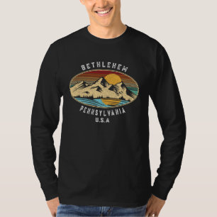 Retro Pennsylvania Mountain Sunset River Souvenir  T-Shirt
