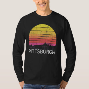 Retro Pennsylvania Pittsburgh Skyline Vintage Urba T-Shirt
