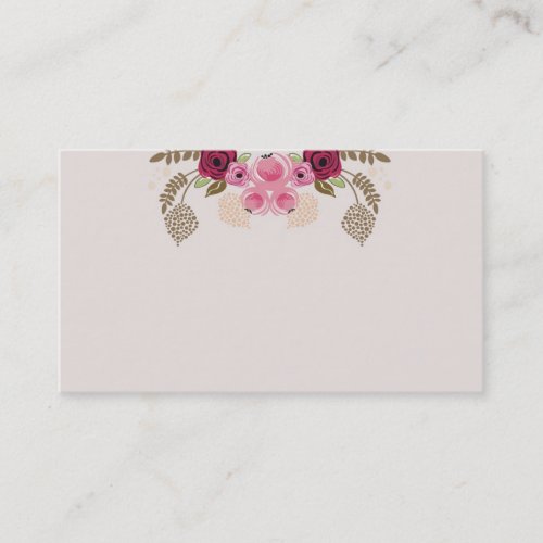 Retro peonies Business Card