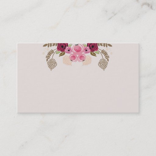 Customizable Retro peonies Business Card