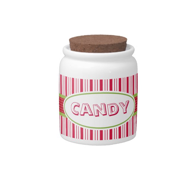 Retro Peppermint Candy Jar (Front)