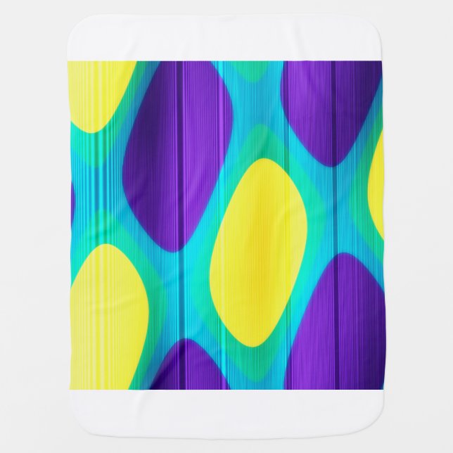 Retro Persian Carpet Peacock Feather Pattern  Baby Blanket (Front)