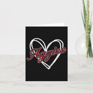 Retro Personalized Aggies-heart Men Women Kid _2 Card