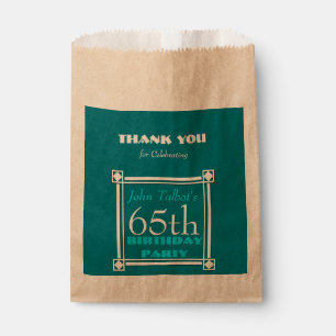Retro Personalized Birthday Thank You Favor Bag