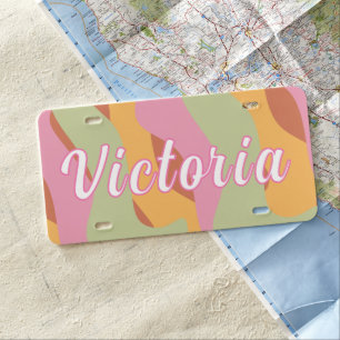Retro Personalized Business Name License Plate